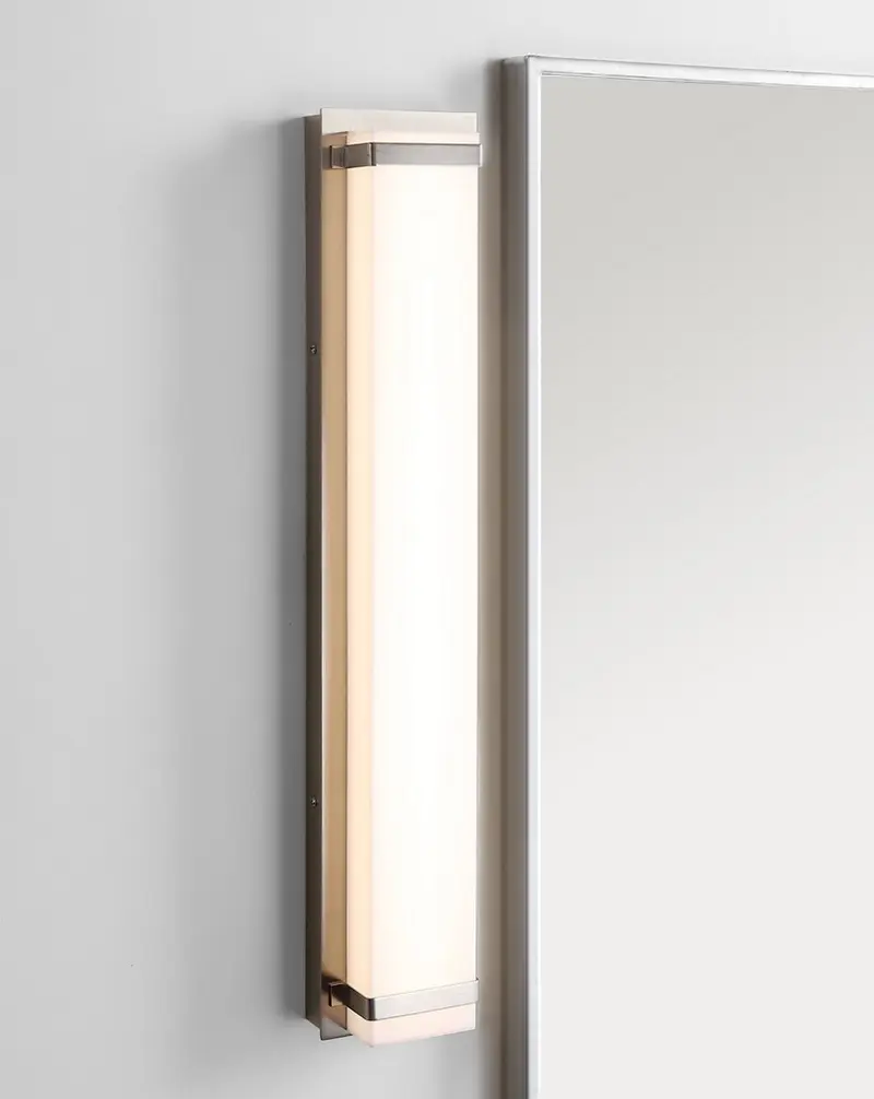 Safavieh Gannon Vanity Bar Bathroom Sconce - Brush Nickel