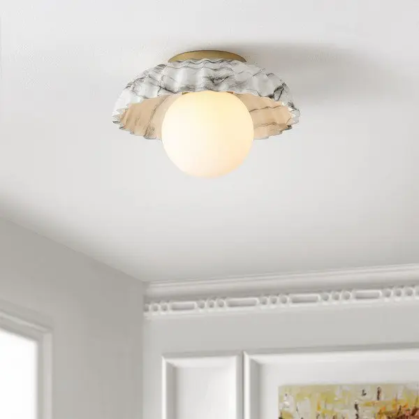 Safavieh Grima Flush Mount - White