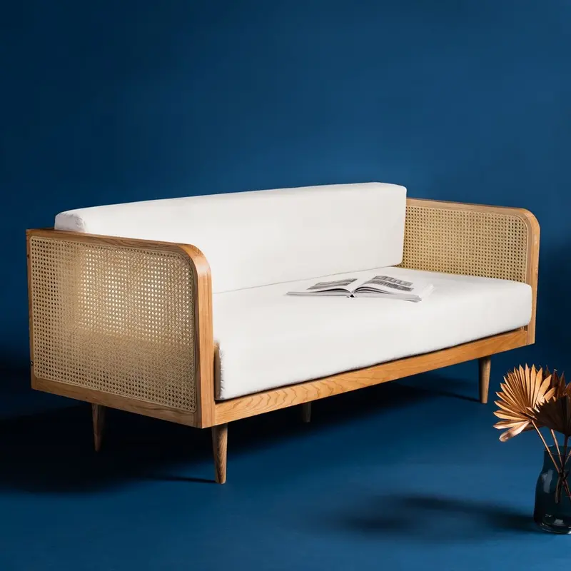 Safavieh Helena French Cane Wood Daybed - Natural