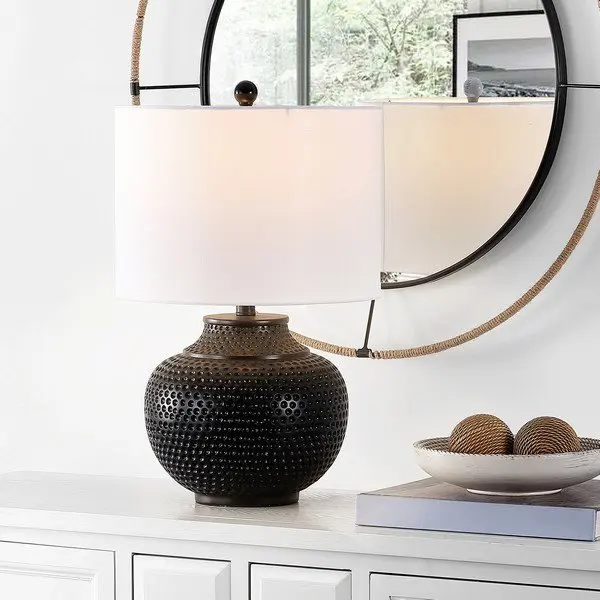 Safavieh Hemper Table Lamp - Matte Black