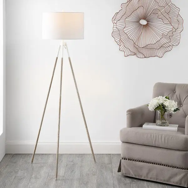 Safavieh Idalia Floor Lamp - Walnut