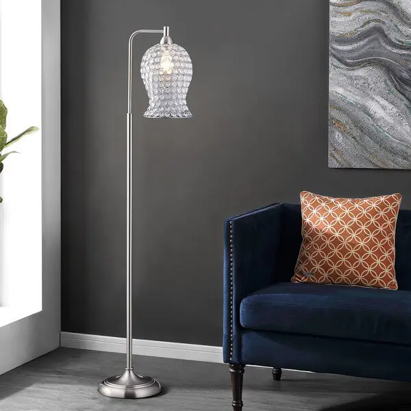 Safavieh Izzy Iron Floor Lamp - Nickel