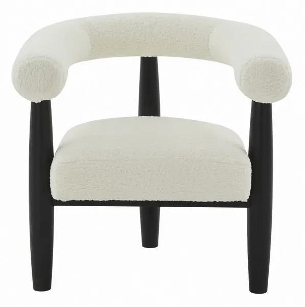 Safavieh Jackie Curved Back Accent Chai - White