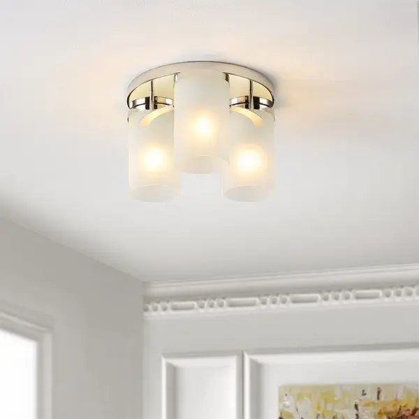 Safavieh Jeffra Flush Mount - Brushed Nickel