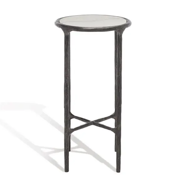 Safavieh Jessa Metal Tall Rd End Table - Black
