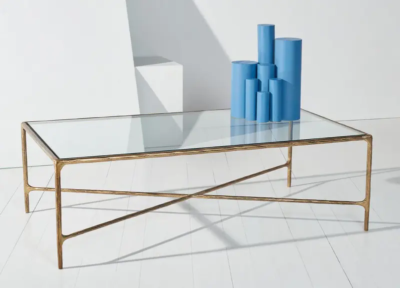 Safavieh Jessa Rectangle Coffee Table - Brass