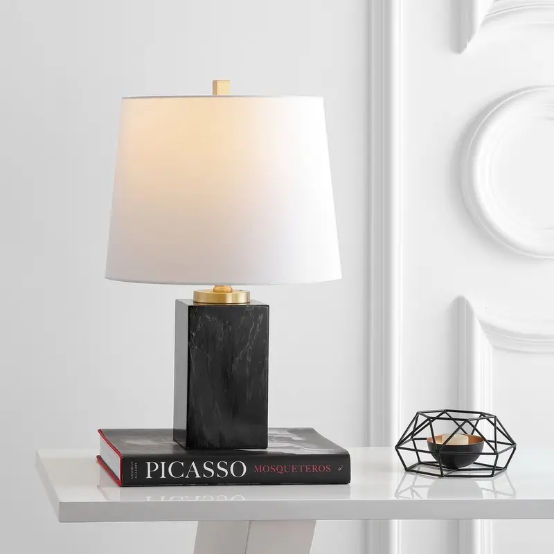 Safavieh Judson Table Lamp - Black Marble Finish
