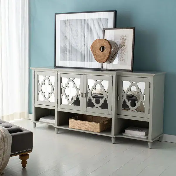 Safavieh Juliette Mirrored Sideboard - Gray