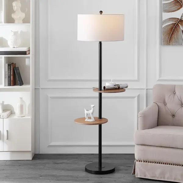 Safavieh Kelsen Floor Lamp - Matte Black