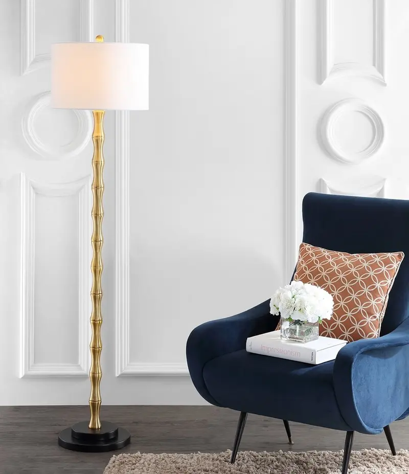 Safavieh Kolten Floor Lamp - Antique Brass