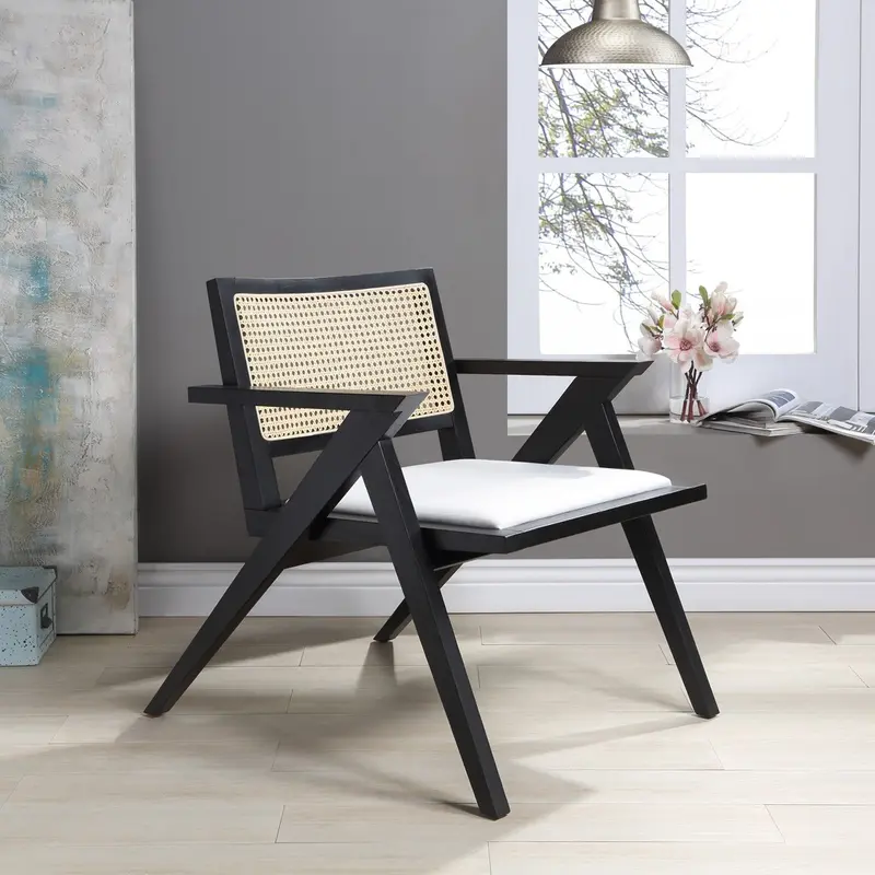 Safavieh Krystine Rattan Accent Chair - Black