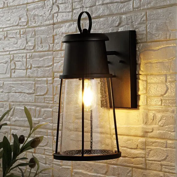 Safavieh Laela Outdoor Wall Sconce/Black Set Of 2 - Black