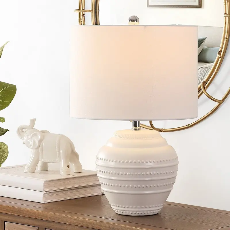 Safavieh Lenon Ceramic Table Lamp - White