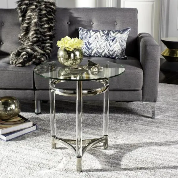 Safavieh Letty Round Acrylic End Table - Clear