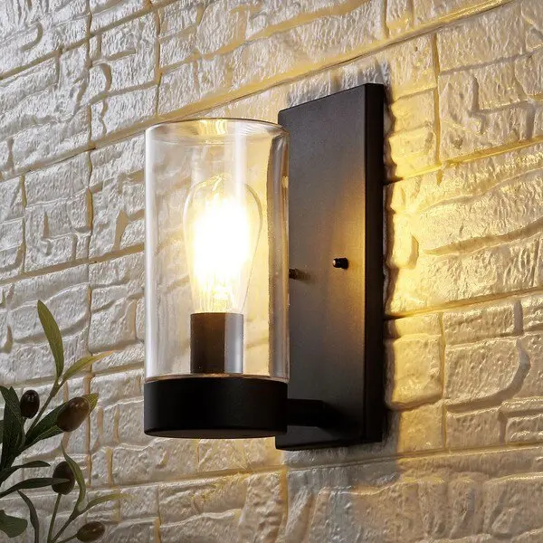 Safavieh Lianne Outdoor Wall Sconce/Black Set Of 2 - Black