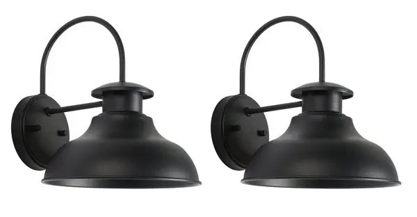 Safavieh Linden Outdoor Wall Sconce Set Of 2 - Black