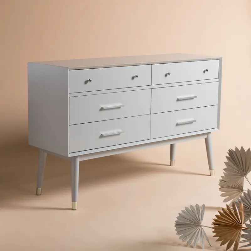 Safavieh Madden Retro Dresser - Gray and Silver