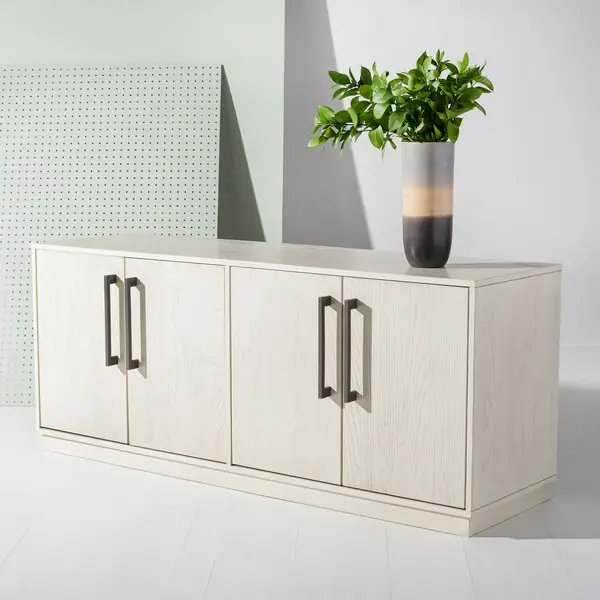 Safavieh Mallory 4 Door Media Stand - White Washed