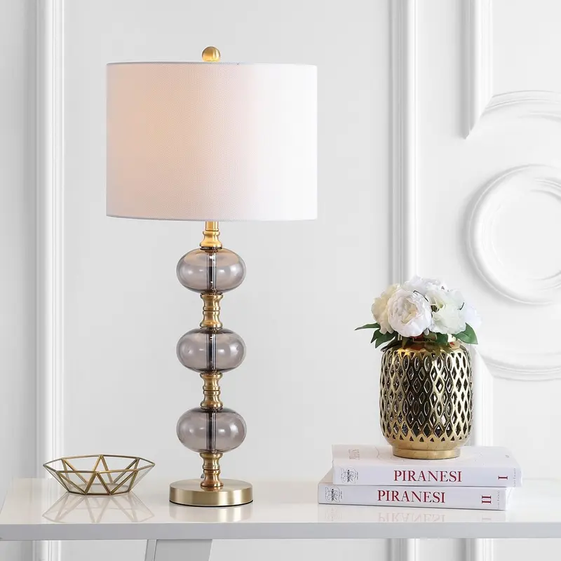 Safavieh Marcelo Table Lamp Set Of 2 - Smoking Grey