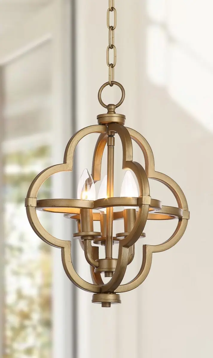 Safavieh Mila 12.25-Inch Dia Adjustable Dark Grey Pendant - Gold
