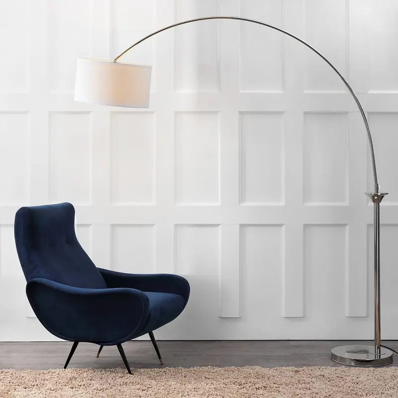 Safavieh Mira 84-Inch H Arc Floor Lamp - Shine Nickel