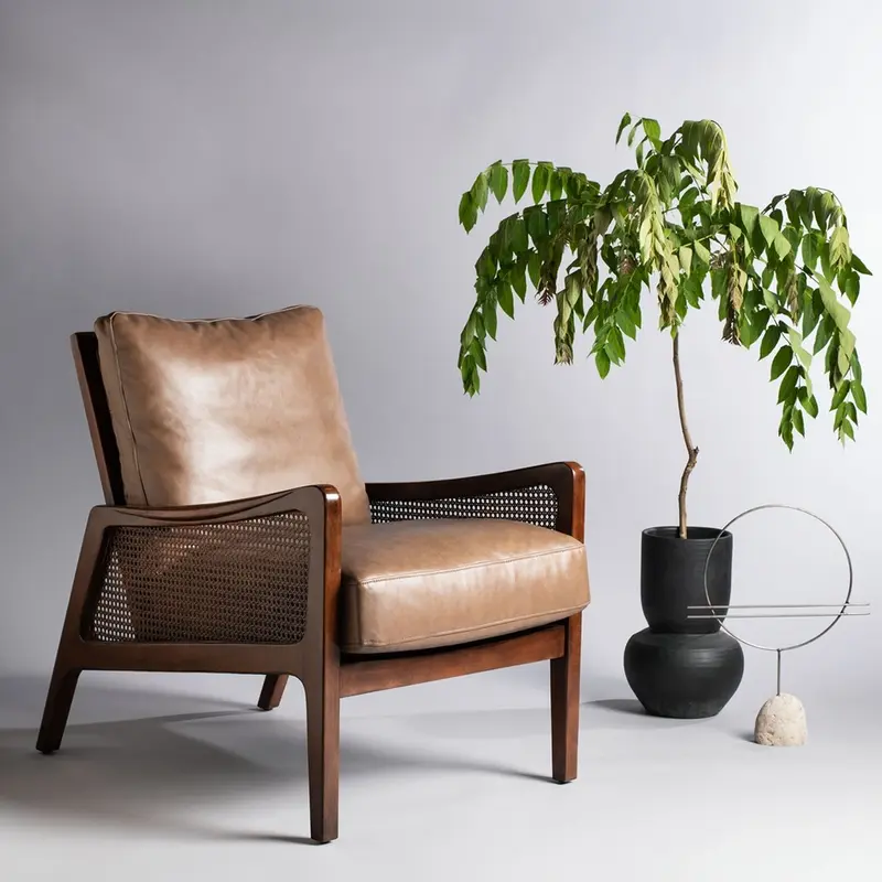 Safavieh Moretti Wood Frame Accent Chai - Dark Brown