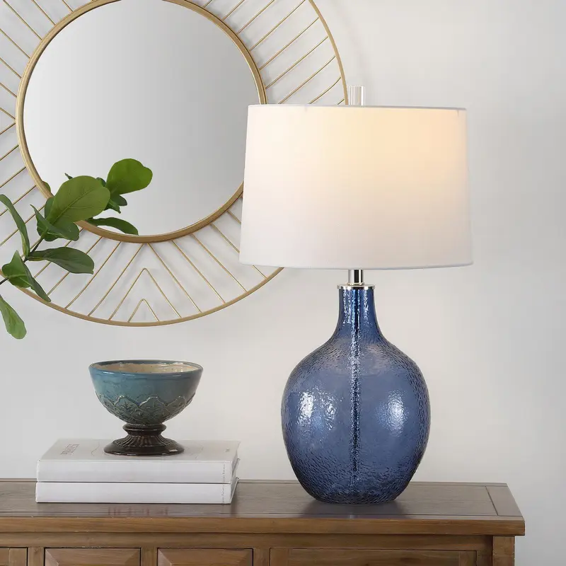 Safavieh Nadine Glass Table Lamp - Blue