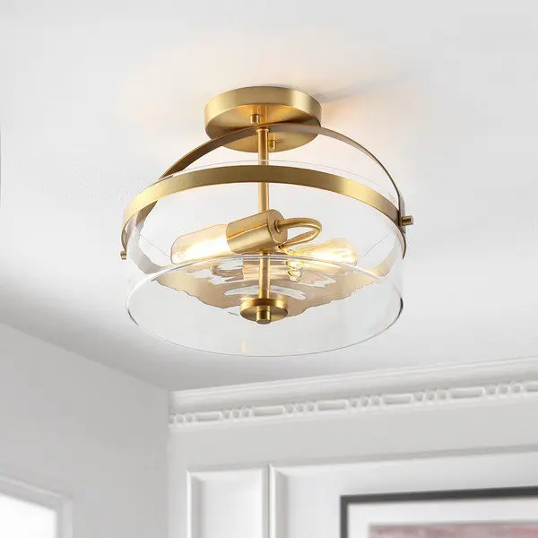 Safavieh Nensor Flush Mount - Brass Gold