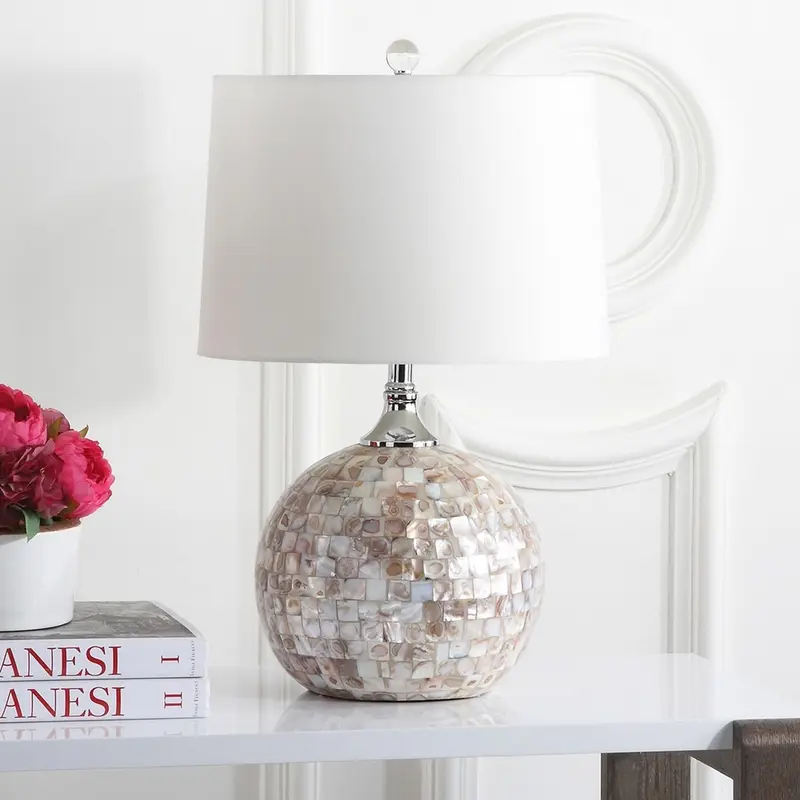 Safavieh Nikki 22.5-Inch H Shell Table Lamp Set Of 2 - Cream