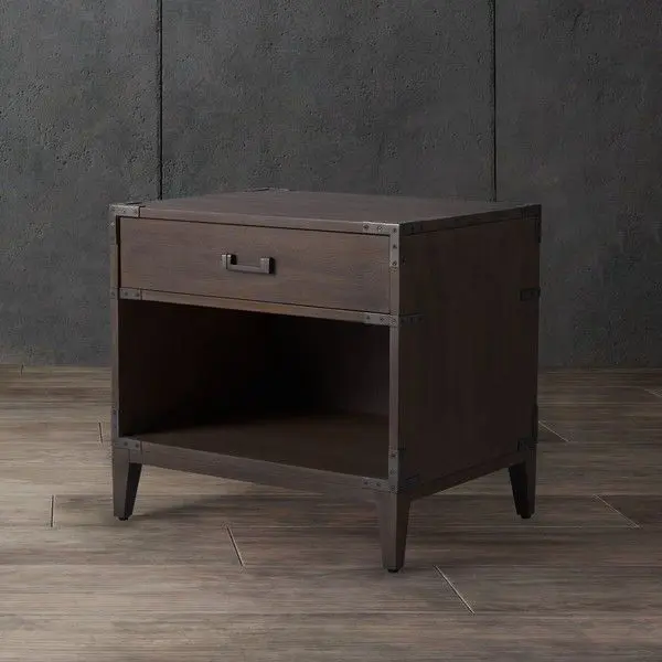 Safavieh Nisha 1 Drawer Wood Nightstand - Light Brown