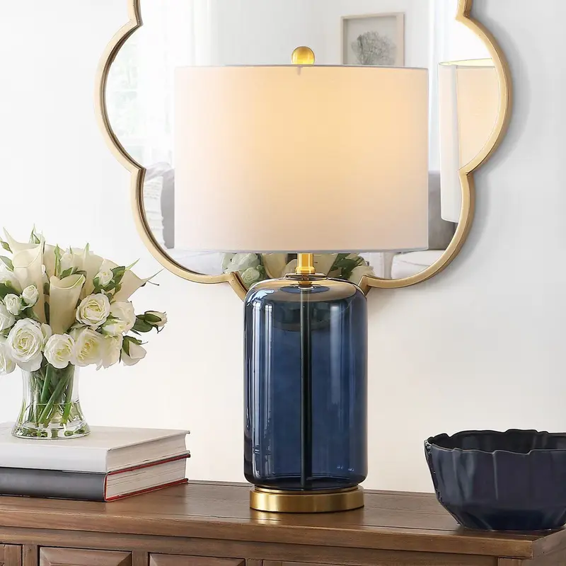 Safavieh Novah Glass Table Lamp - Blue
