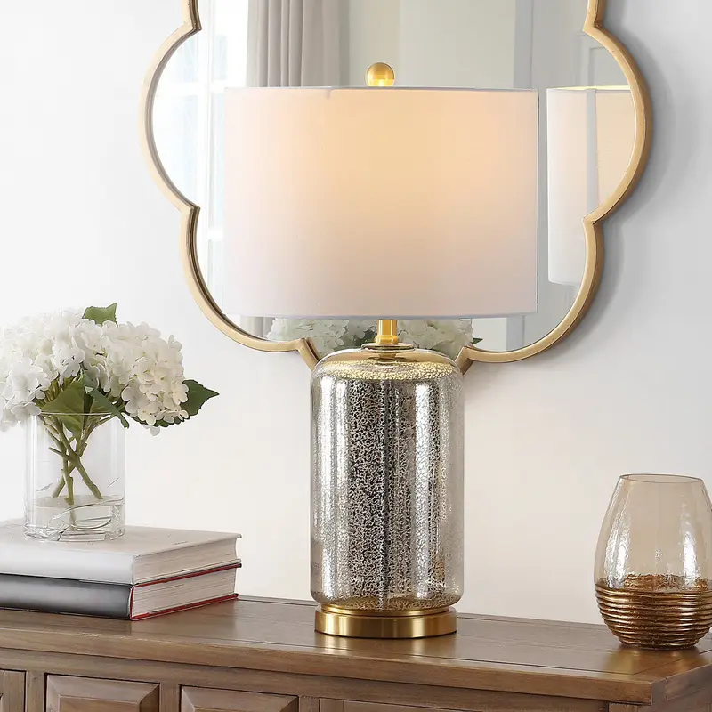 Safavieh Novah Glass Table Lamp - Silver