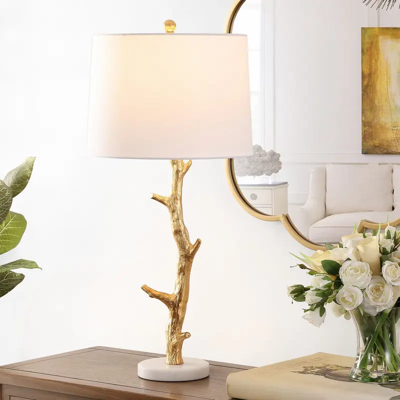 Safavieh Olenna Resin Table Lamp - Gold Leaf
