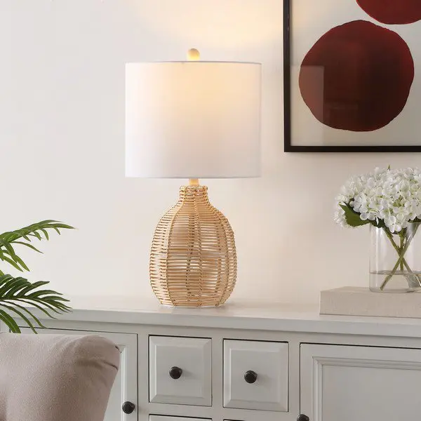 Safavieh Oroya, 23 Inch, Light Natural, Rattan Table Lamp - Light Natural