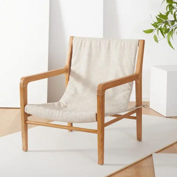 Safavieh Osmond Linen Sling Chair - Sand