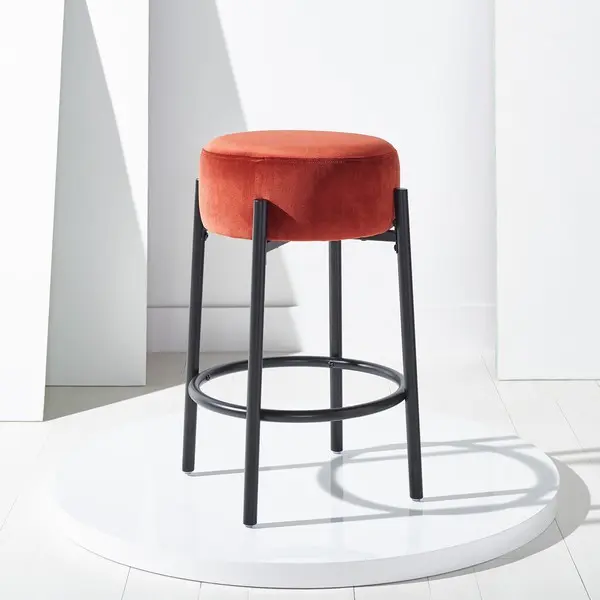 Safavieh Paisleigh Metal Counter Stool - Rust