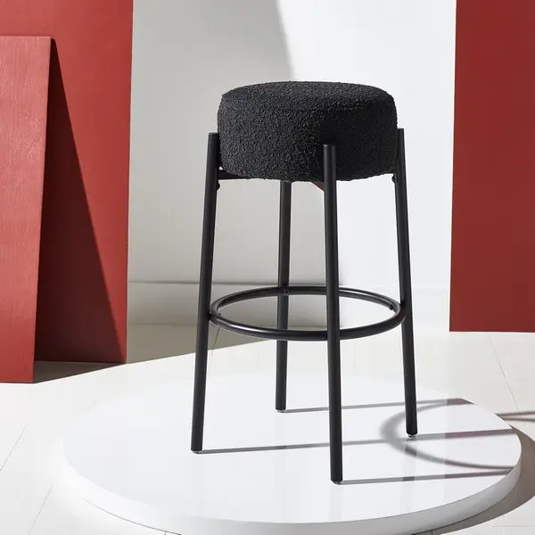 Safavieh Paisleigh Metal Leg Barstool - Black