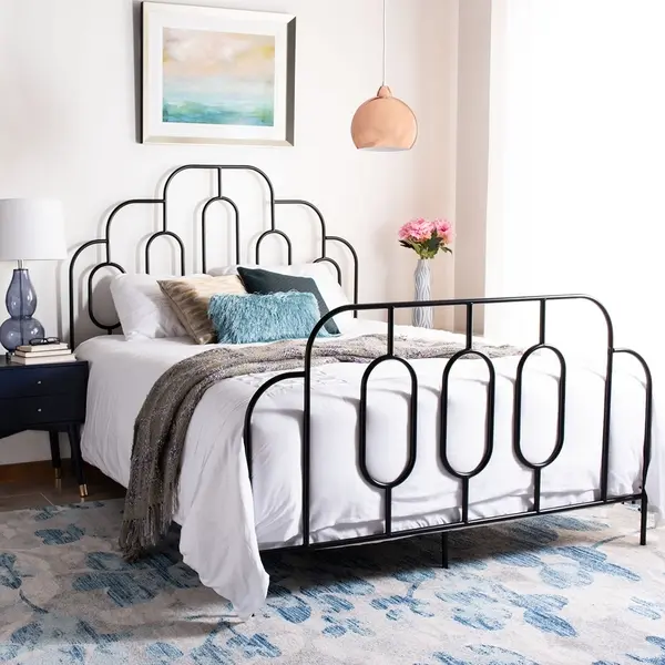 Safavieh Paloma Metal Retro Bed Queen Size - Black