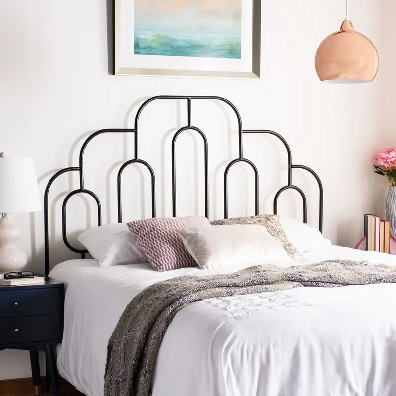 Safavieh Paloma Metal Retro Headboard Queen Size - Black