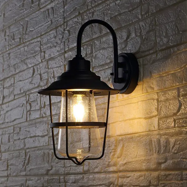 Safavieh Penber Outdoor Wall Sconce Set Of 2 - Black