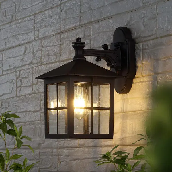 Safavieh Penryn Outdoor Wall Sconce Set Of 2 - Black