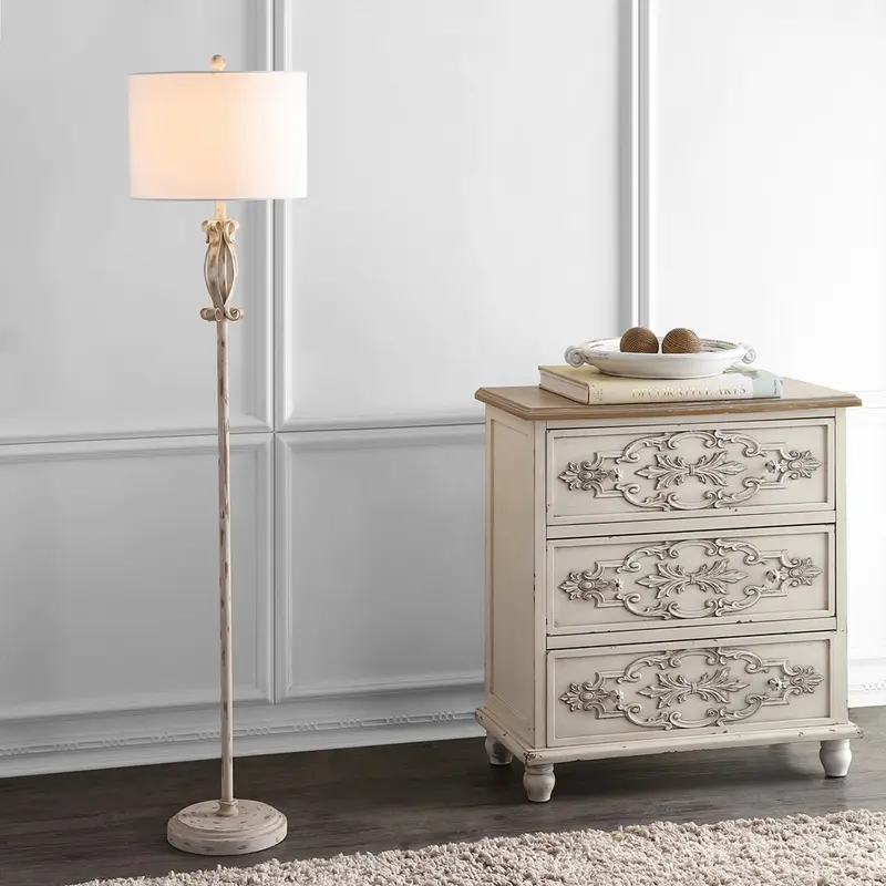 Safavieh Philippa Floor Lamp - White Washed