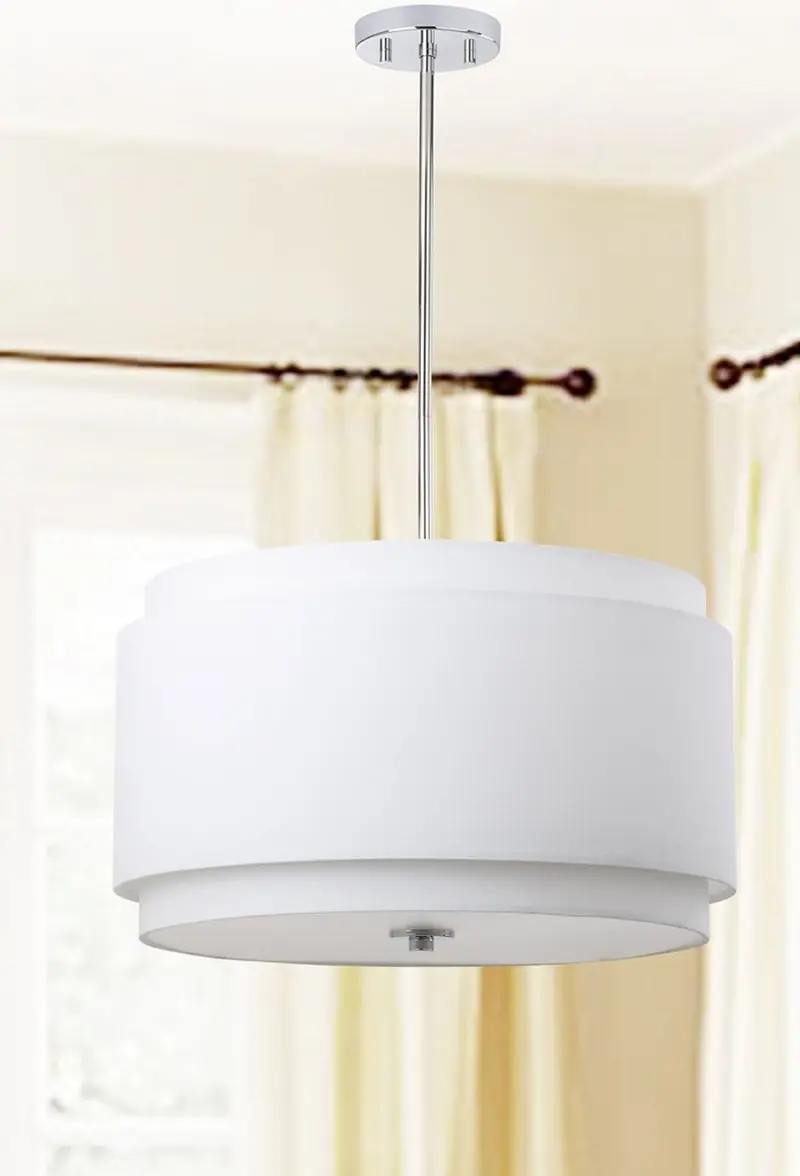 Safavieh Piran 3 Light 20-Inch Dia Adjustable Pendant - White