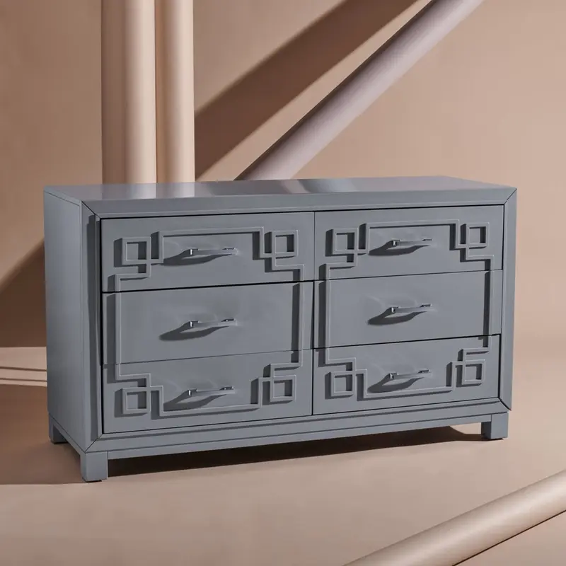 Safavieh Raina 6 Drawer Dresser - Gray