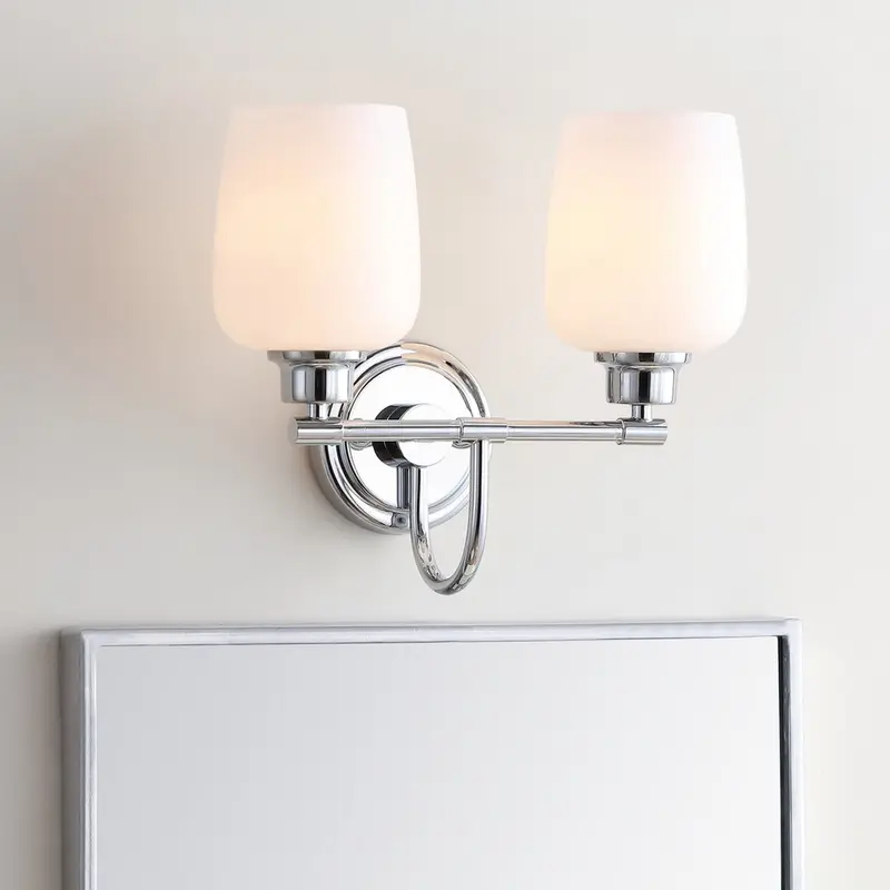 Safavieh Rayden Two Light Bathroom Sconce - Chrome