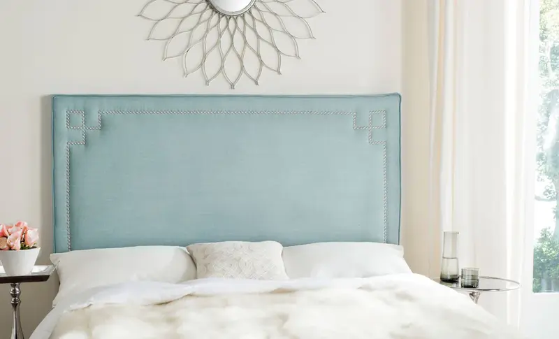 Safavieh Remington Queen Headboard Queen Size - Sky Blue