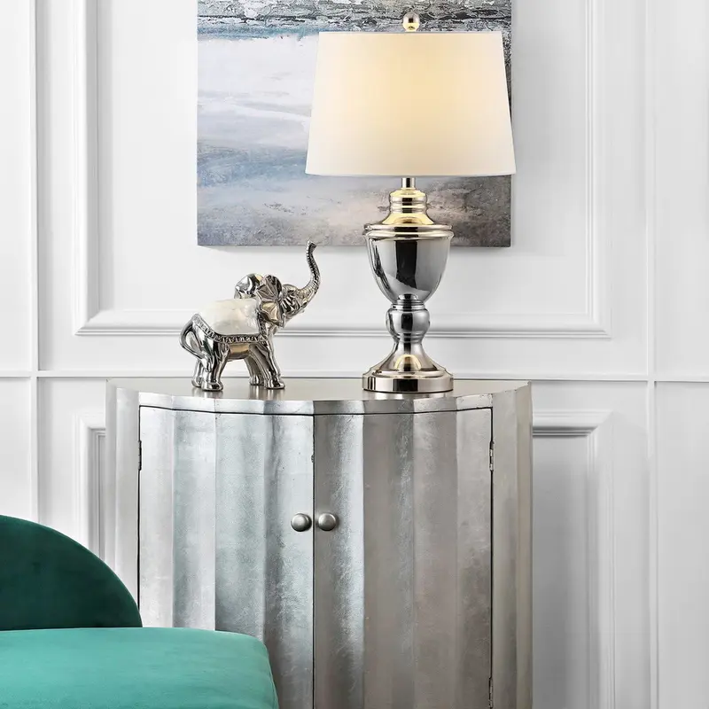 Safavieh Ressa Table Lamp - Polished Nickel