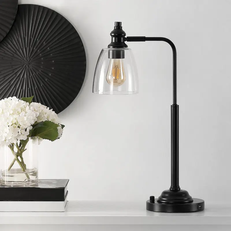 Safavieh Rino Iron Table Lamp - Black