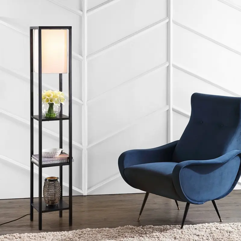 Safavieh Rista Shelf Floor Lamp - Black