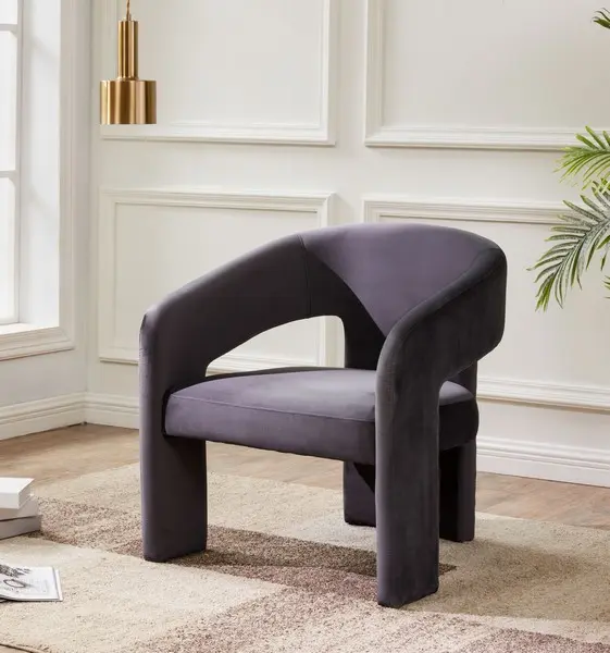 Safavieh Roseanna Modern Accent Chair - Dark Gray